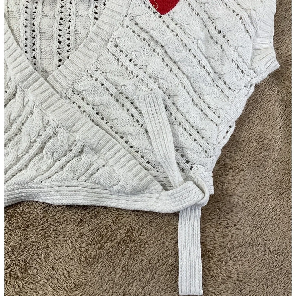 Gymboree White STRAWBERRY Size 6 Tie Wrap SWEATER 2007 Summer Vacation Line 262